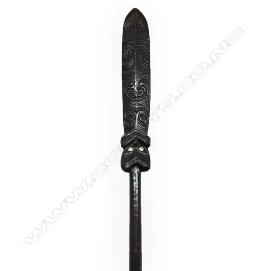 An early/mid 20thC carved Māori taiaha,